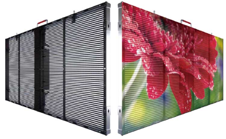 black transparent LED display