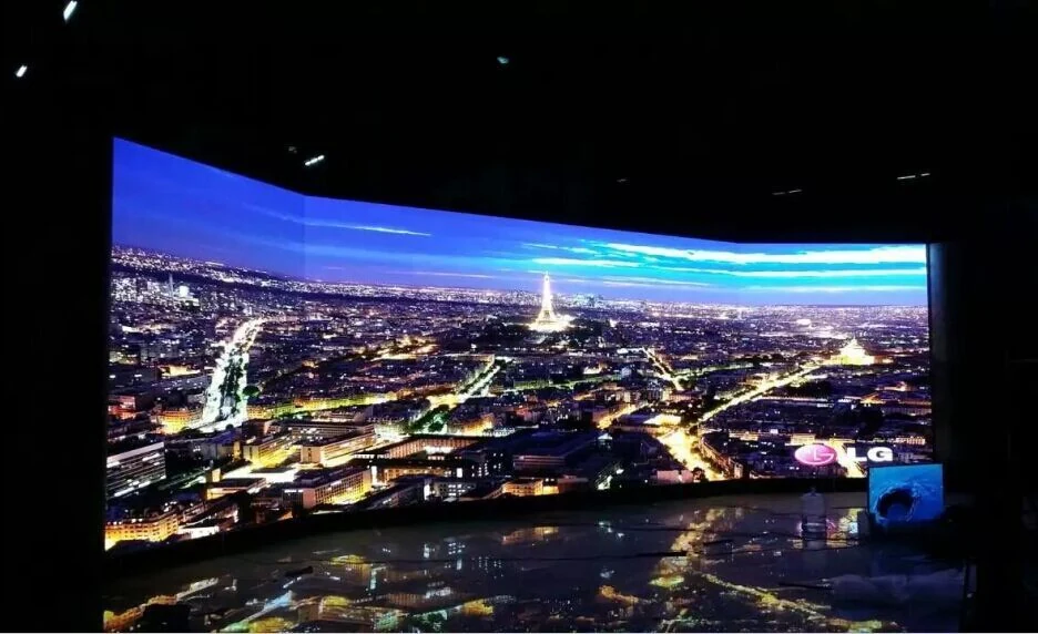 Curved panorama fine pitch LED display installation project